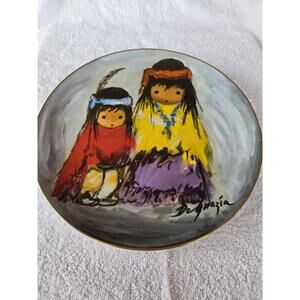 1983 FAIRMONT Porcelain WONDERING by de GRAZIA from Western Coll 10" Plate